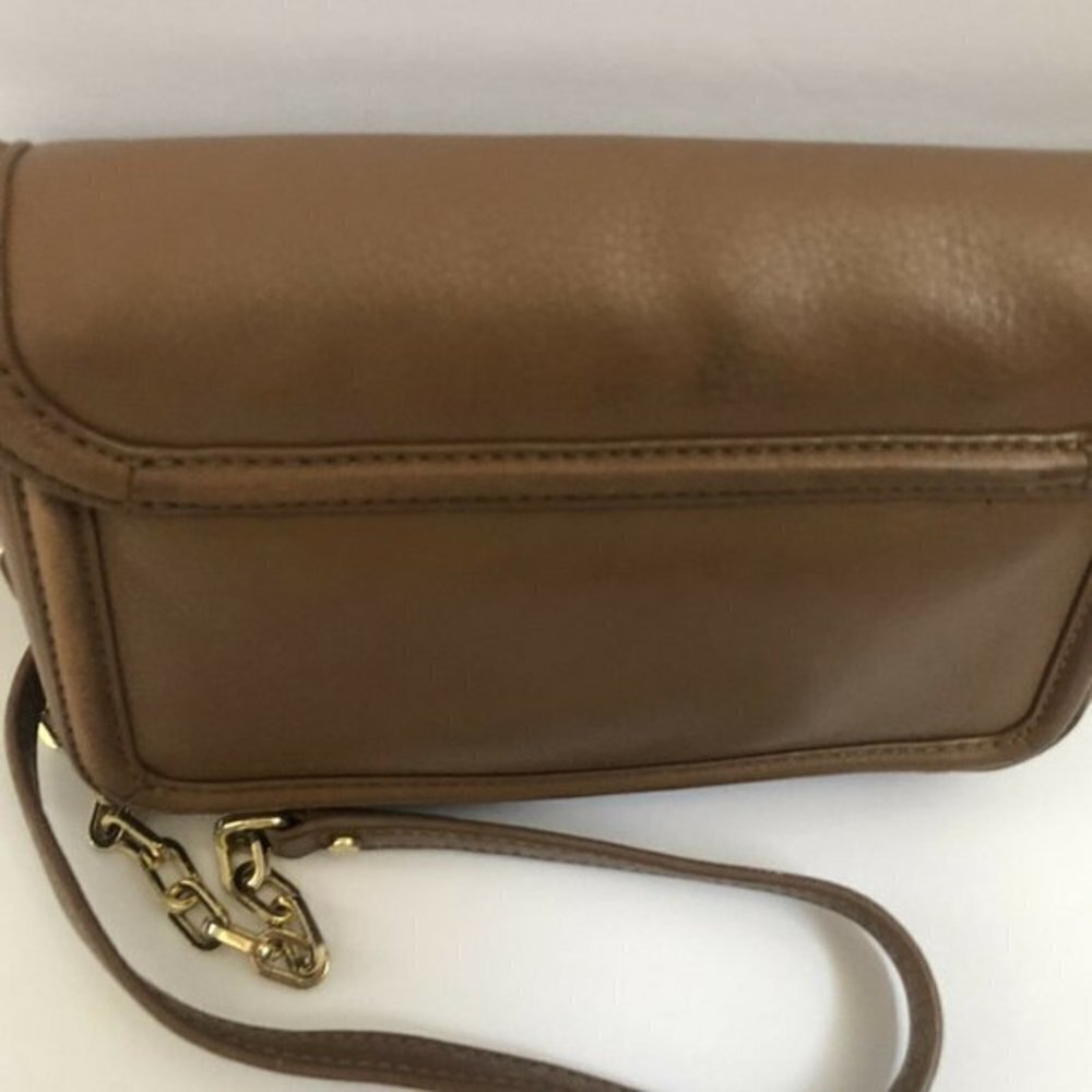 Tory Burch Handbag Crossbody Leather Camel Small - Picture 6 of 11